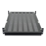 StarTech.com Estante Bandeja Deslizante Perforada Telescópica para Armario Rack de Profundidad Ajustable - 2U 22.7kg Acc