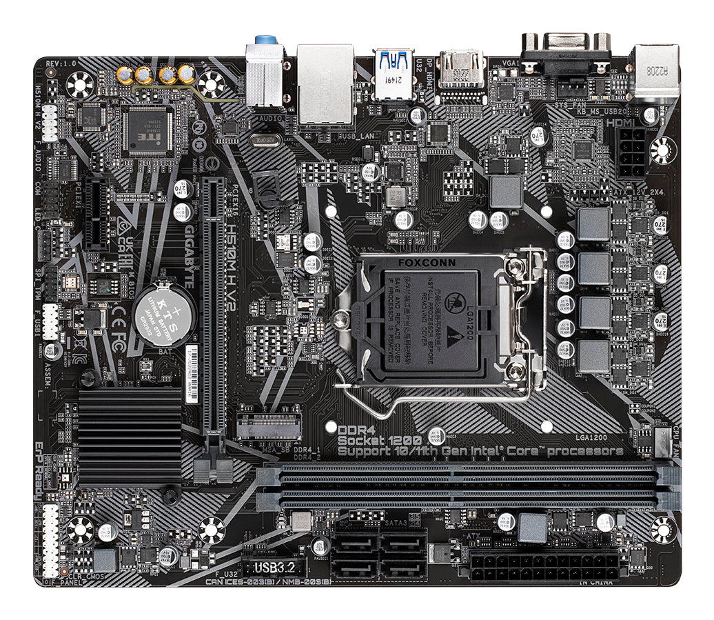 GIGABYTE H510M H V2 2.0 placas base Intel LGA 1200 (Socket H5) LGA 1200 (Socket H5) 64 GB