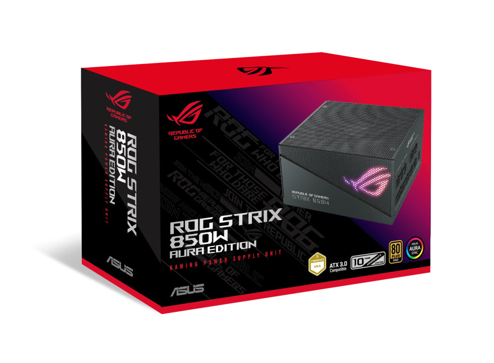 ASUS ROG STRIX 850W Gold Aura Edition unidades de fuentes de alimentación 850 W 100 - 240 V Activo 120 W