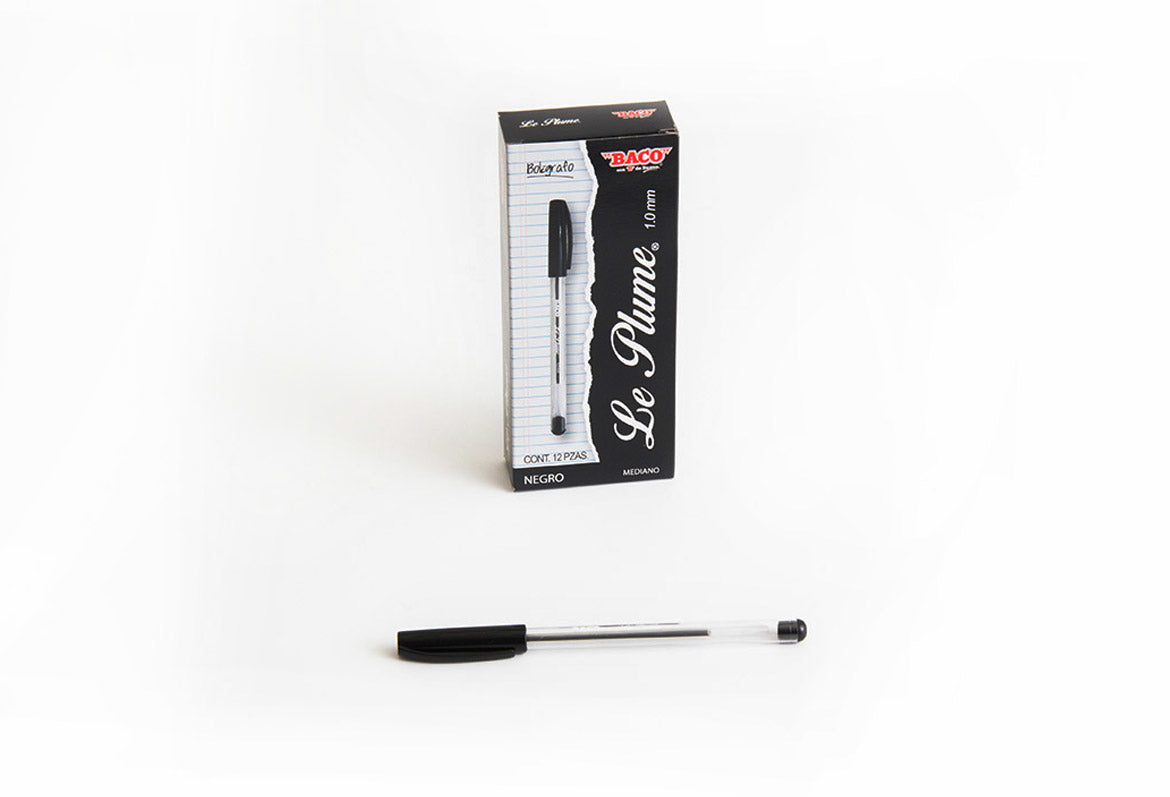 Baco BL001 Negro Bolígrafo Medio 12 pieza(s)
