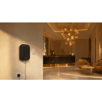 VS1300A - Difusor de Aromas Comercial / 150 ml / Cobertura 200 m² (2152.8 ft²) / Atomización Sin Agua / Control por App / Montaje en Pared