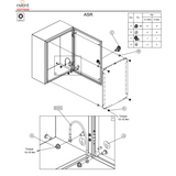 ASR0403015 - Hoffman Gabinete de Acero Inoxidable / IP66 / 400x300x150 mm (15.7 x 11.8 x 5.9 in) ASR0403015