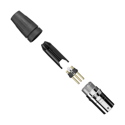 SCHM3 - Seetronic Conector XLR Macho / 3 Núcleos / Acero Inoxidable SCHM3