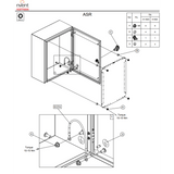 ASR1008030 - Hoffman Gabinete de Acero Inoxidable / IP66 / 1000x800x300 mm (39.4x31.5x11.8 in) ASR1008030