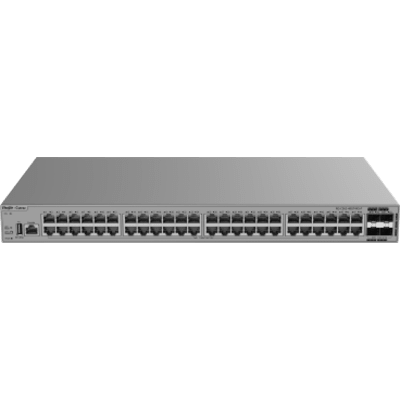 RG-CS62-48GT4XS-P - Ruijie Switch Gigabit PoE+ 48 Puertos / 4 Puertos SFP+ 10GE / Capacidad de Conmutación 176 Gbps