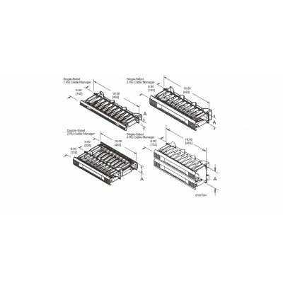 DCHS1 - Hoffman Organizador de Cables Horizontal / 1 UR / 19in DCHS1