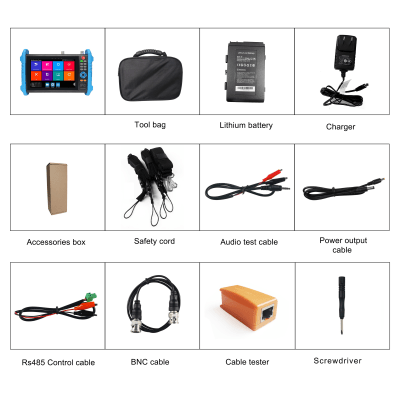 TPTURBO8K(BT) - Tester de Video Profesional / Pantalla Táctil IPS 7" / 4K/8K H.265 / IP/HD/Analógico / TVI/CVI/AHD/CVBS / PoE 24W / TDR / HDMI 1080p / Autonomía 10 h