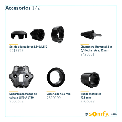 LSN40/50EM - Somfy Motor Tubular Mecánico / 4 Hilos / 120 VCA LSN40/50EM