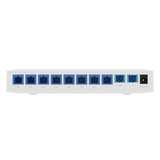 V1809PU - Splitter Activo 1x8 para Alimentación de 8 Dispositivos POF, 1 Puerto de cascadeo para continuidad, puertos SC/UPC
