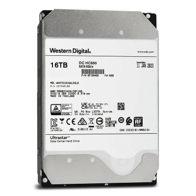 WUH721816ALE6L0 - Disco Duro Enterprise 16 TB / Wester Digital (WD) / Serie Ultrastar / Recomendado para Data Center y NVRs de Alta Capacidad / Alto Performace