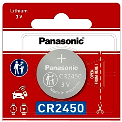 CR2450PL/5B - Panasonic Batería de Litio Tipo Moneda / 3V / 620 mAh CR2450PL/5B