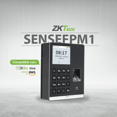 SENSEFPM1 - ZKTECO Control de Asistencia SenseFP M1, 500 Huellas, 100,000 Eventos, WiFi