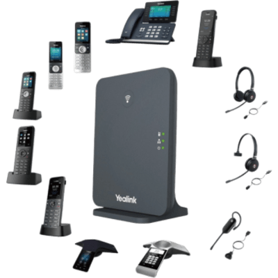 W70B - Estación Base DECT IP Yealink W70B de Alto Rendimiento para Telefonía Inalámbrica Empresarial