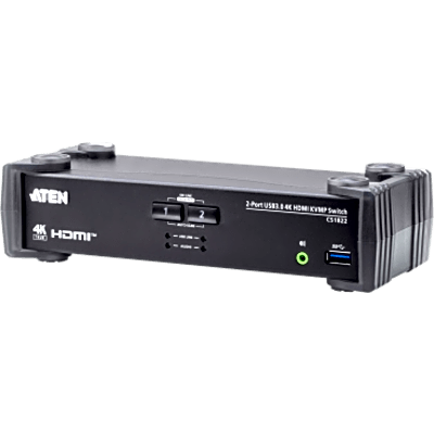 CS1822 - Conmutador KVMP 2 Puertos | HDMI 4K DCI 60Hz | USB 3.1 Gen 1 5 Gbps | Video DynaSync™ | Audio Mixer Mode | RS-232 | Firmware Actualizable