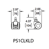PS1CLKLD - Hoffman Kit de Ruedas y Niveladores para Gabinete / 900 lb (408 kg) / Material Compuesto Negro