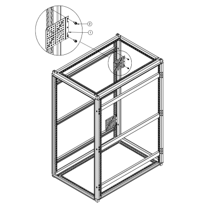 EPDUBK - Hoffman Soporte Universal para PDU / Acero 1.9 mm / Montaje en Esquina EPDUBK