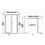 UACSD4B - Puertas Selladas Express / Sistema de Contención ProLine / Pasillo 48-78 Pulgadas (1.2-2 m) / Montaje Magnético sin Herramientas / Policarbonato y Acero / Negro RAL 9005