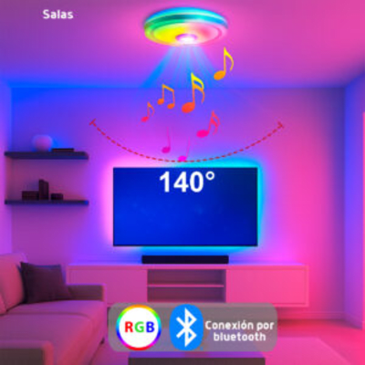 JLAR-4003 - Luminario LED de 40W / 3000 Lúmenes / Ø 490mm x 66mm / Voltaje 85-265V / Temperatura Fría 6500K / Conexión Bluetooth / App iLink.