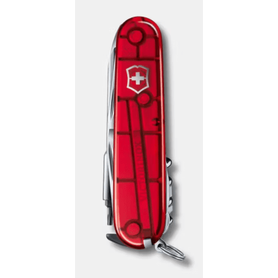 1.7775.T - Navaja Multifunción Cyber Tool L / 39 Herramientas Profesionales / Para Técnicos Digitales / Llave Tuercas Tecnológica / Dados Hexagonales D-SUB / Set Bits Phillips-Torx-Hex / ABS-Cellidor Rojo / Fabricación Suiza