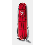 1.7775.T - Navaja Multifunción Cyber Tool L / 39 Herramientas Profesionales / Para Técnicos Digitales / Llave Tuercas Tecnológica / Dados Hexagonales D-SUB / Set Bits Phillips-Torx-Hex / ABS-Cellidor Rojo / Fabricación Suiza