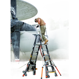 CAGE-ADJ-59 - Escalera con Jaula de Seguridad de 5-9 ft (1.5-2.74 m)/ Tipo IAA / Capacidad 375 lbs (170 kg) / Control de Descenso.