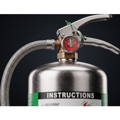 WC6L - Extintor de Agente Químico Líquido / Especializado Fuegos Clase K / Capacidad 6 L (1.6 gal) / UL / ULC / Acero Inoxidable y Latón