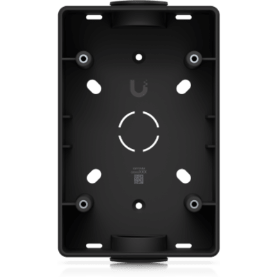 UACC-READER-JB-B - Caja de conexiones para lectores de acceso UniFi y visores de intercomunicación que admite montaje en superficie plana y fijación a conductos de 3/4". Color Negro