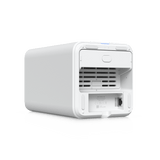 UNAS-2-W - NAS Compacto de Escritorio / 2 Bahías 3.5" SATA / Puerto 2.5 GbE / USB-C 5 Gbps / PoE++ 60 W / Pantalla LCD 1.47"