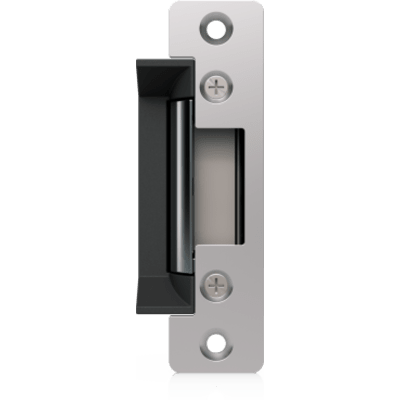 UACC-LOCK-STRIKE-SECURE-15MM - Contrachapa eléctrica de alta seguridad tipo  Fail-Secure (normalmente cerrada), fuerza de sujeción de hasta 1,200 kg (2,645 lb) y profundidad de pestillo de 15 mm