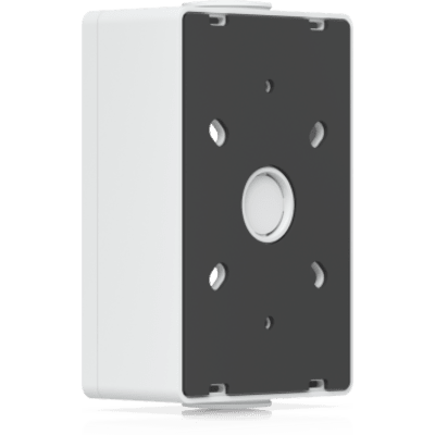 UACC-READER-JB-W - Caja de conexiones para lectores de acceso UniFi y visores de intercomunicación que admite montaje en superficie plana y fijación a conductos de 3/4". Color Blanco