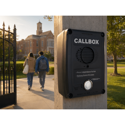 RQX-417-B - Ritron Callbox Inalámbrico UHF / 450-470 MHz / Gabinete de Policarbonato Resistente RQX-417-B