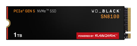 WD SSD Interno Black SN8100 1TB M.2 2280 NVMe PCIe Gen5, Lect. 14900MB/s, Escr. 11000MB/s