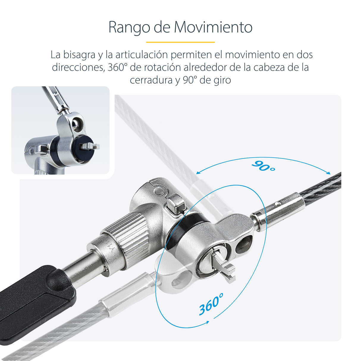 StarTech.com Paquete de 25 Candados Universales Noble/Noble Wedge&amp;reg;/K-Slot con Llave para Portátil - Cables de Se