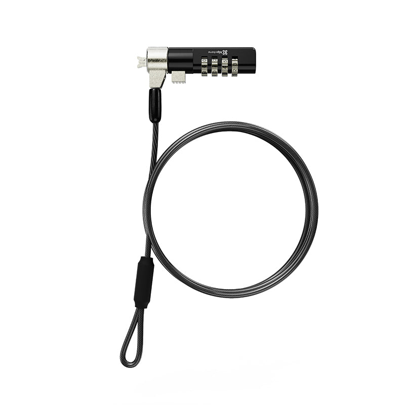 Klip Xtreme Bolt WC II cable antirrobo Negro, Plata 2 m, Brecha, Código, Acero galvanizado