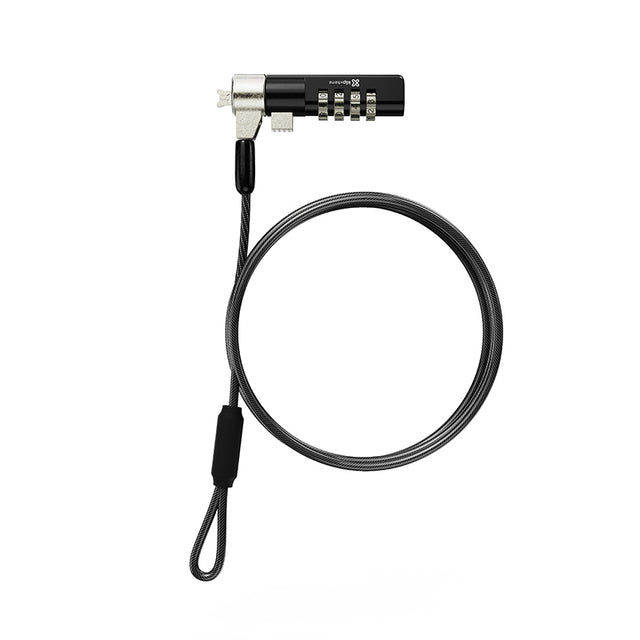 Klip Xtreme Bolt WC II cable antirrobo Negro, Plata 2 m, Brecha, Código, Acero galvanizado