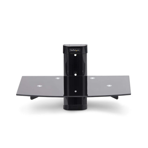 StarTech.com 1B-WALL-MOUNT-SHELF Estantes para equipos av Negro Vidrio templado 250 mm