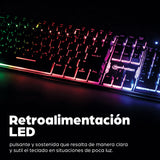 Manhattan Teclado gaming — Edición Base Metálica Teclado Juego Alámbrico USB QWERTY
