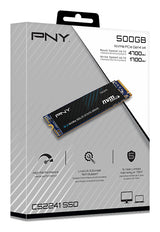 PNY CS2241 1TB M.2 NVME PCI Express 4.0 3D NAND, 5100 MB/s, M280CS2241-1TB-RB