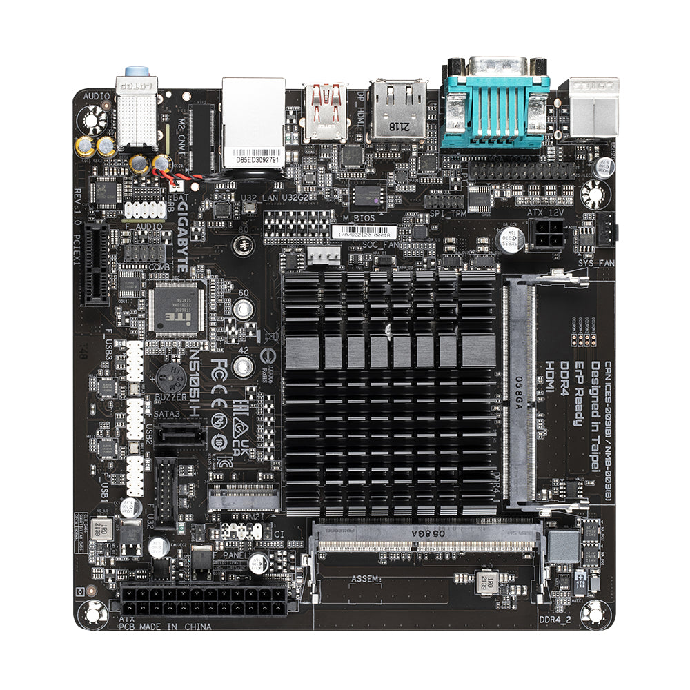 GIGABYTE GA-N5105I H (D) placas base Intel Intel® Celeron® N5105 4