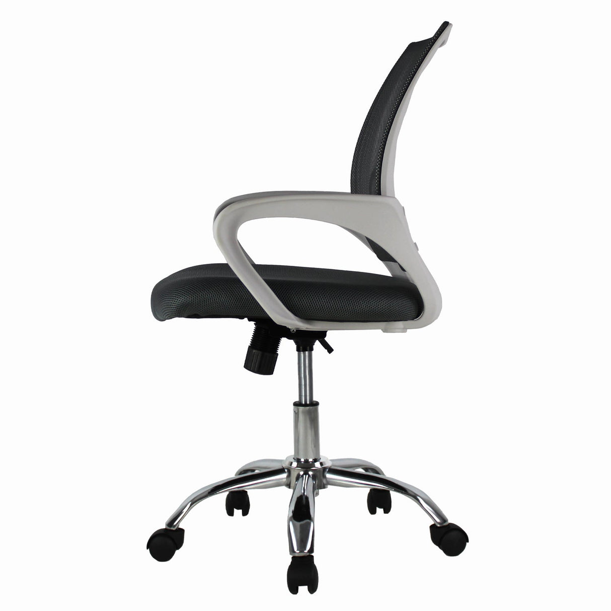 mundo in Silla Ejecutiva 107 Mesh Gris asiento acolchado respaldo acolchado, Cromo, 570 mm