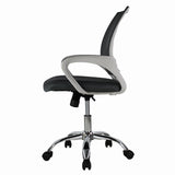 mundo in Silla Ejecutiva 107 Mesh Gris asiento acolchado respaldo acolchado, Cromo, 570 mm