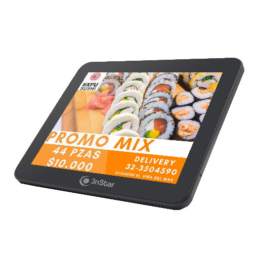 3nStar PTE0105-M10 sistema POS 24.6 cm (9.7") 1024 x 768 Pixeles Negro, Plata, LCD, 178°, 178°