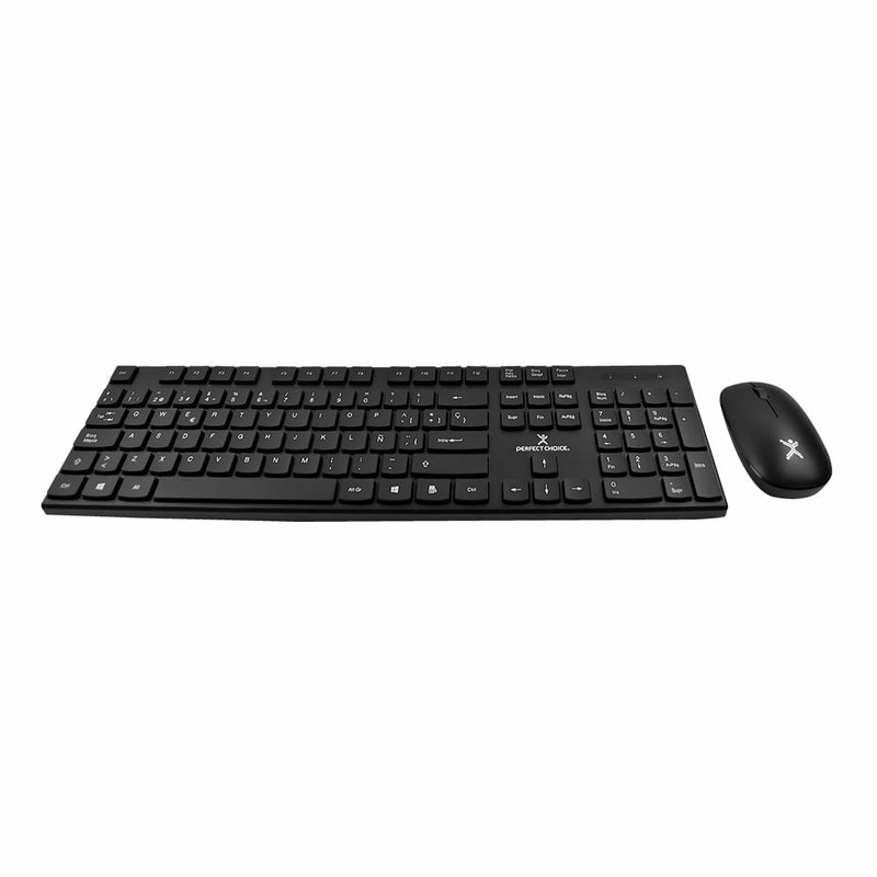 Perfect Choice PC-201281 teclado Ratón incluido Universal RF inalámbrico Negro, Interruptor de membrana