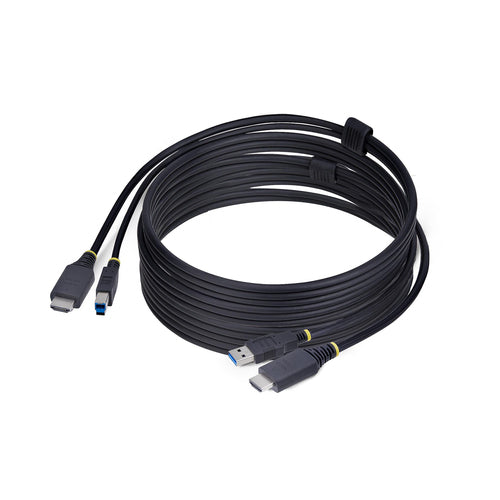 StarTech.com Cable KVM HDMI y USB 3.0 5Gbps de 3m - 4K 60Hz - Cable Combo HDMI 2.0 y USB para Switch Conmutador KVM Cabl