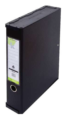 Techmakro 9129FIBK caja de archivo Negro Cartón, Cloruro de polivinilo (PVC), 265 mm, 360 mm