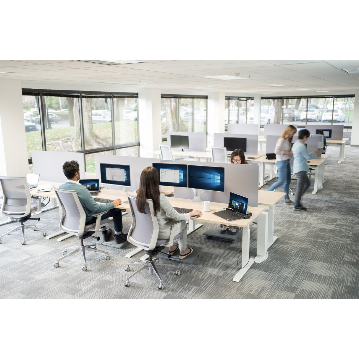 Kensington Brazo SmartFit de altura ajustable con un toque para dos monitores Monitor