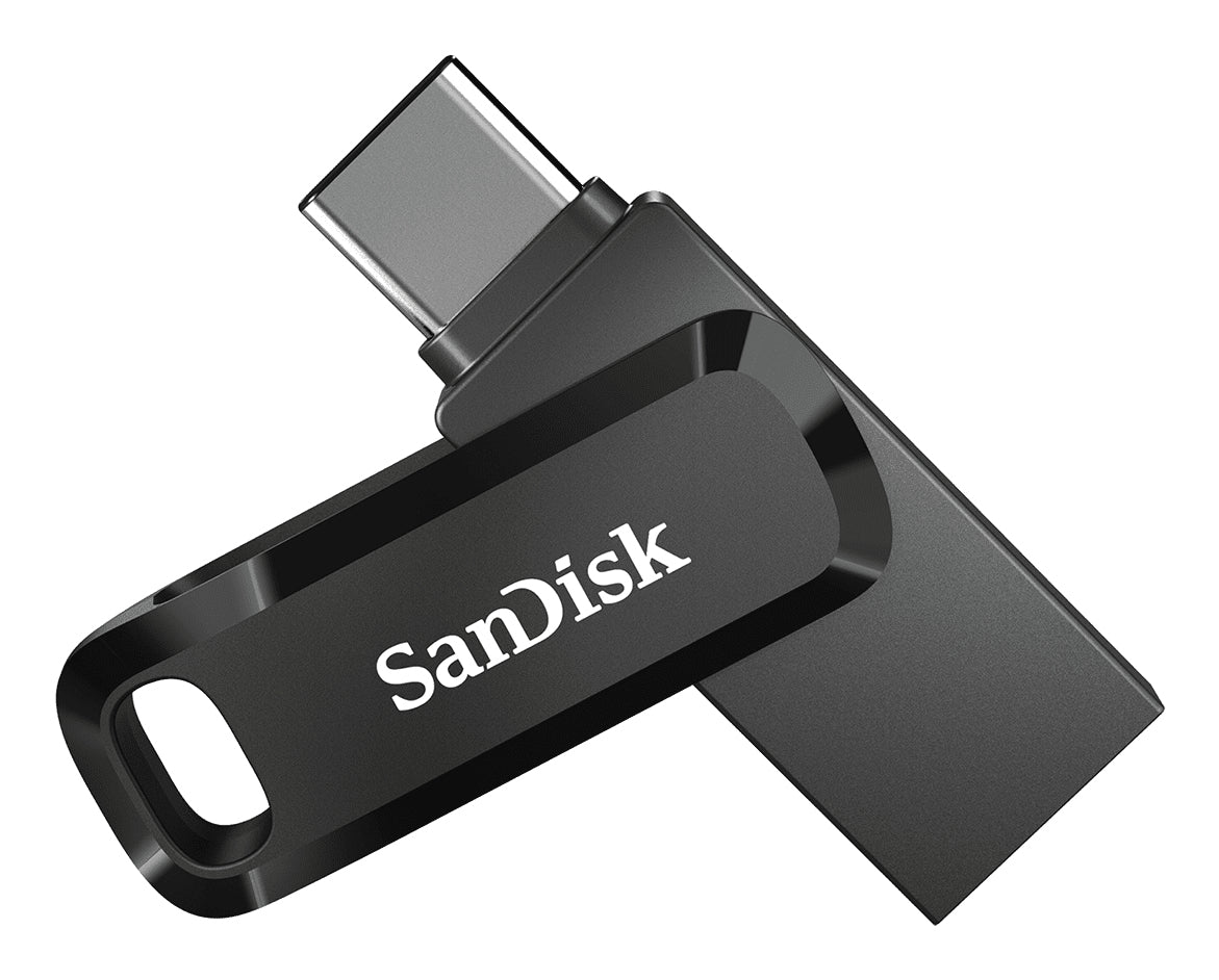 SanDisk Ultra Dual Drive Go unidad flash USB 64 GB USB Type-A / USB Type-C 3.2 Gen 1 (3.1 Gen 1) Negro, 150 MB/s, Girar
