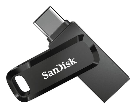 SanDisk Ultra Dual Drive Go unidad flash USB 256 GB USB Type-A / USB Type-C 3.2 Gen 1 (3.1 Gen 1) Negro, 150 MB/s, Girar