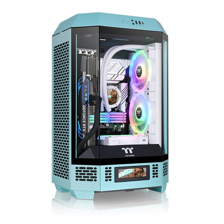 Thermaltake 300 Turquoise Micro Tower Turquesa, Micro ATX, Mini-ATX, SPCC
