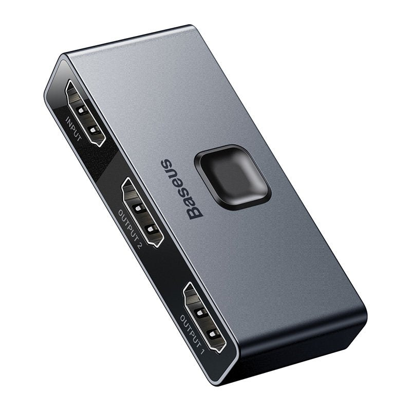 Baseus CAHUB-BC0G divisor de vídeo HDMI 3x HDMI, 3840 x 2160 Pixeles, Negro, Gris